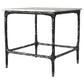 Ebby - Square Genuine Marble Top Metal End Table - White