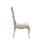 Esteban - Side Chair (Set of 2) - Ivory Velvet & Antique Champagne Finish