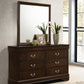 Louis Philippe - 6-drawer Dresser With Mirror