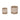 5" / 6" Hand Stamped Saucer Planters (Set of 2) - Tan / White