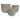 11" / 14" / 18" Resin Cement Texture Planters (Set of 3) - Ivory