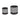5" / 6" Checkerboard Saucer Planters (Set of 2) - Black / White