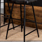 Bayu - Leather Upholstered Saddle Seat Backless Bar Stool (Set of 2)