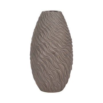 Devone Small Ceramic Vase - Brown