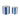 6" / 8" Striped Scallop Edge Planters (Set of 2) - White / Blue