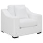 Ashlyn - Upholstered Sloped Arm Accent Chair - White