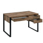 Aflo - Writing Desk - Weathered Oak & Black Finish