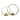 Metal Ring Shape Candle Holder 10 / 13" (Set of 2) - Gold