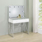 Eliza - Vanity Set With Lighting & Stool - White And Chrome