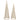 26" / 21" Carlisle Large Pyramids (Set of 2) - Gold / White