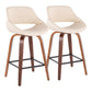 Fabrico - Counter Stool With Square Footrest (Set of 2)