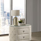 Sonya - 2-Drawer Upholstered Nightstand Bedside Table - Ivory