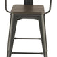 Cavalier - Metal Bar Chair (Set of 2) - Dark Elm And Matte Black