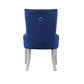 Varian - Side Chair - Blue Fabric & Antique Platinum