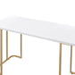 Estie - Writing Desk - White & Gold Finish