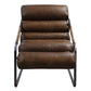 Dolgren - Accent Chair - Sahara Top Grain Leather & Matt Iron Finish