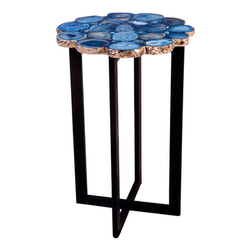 Azul - Agate Accent Table - Blue