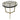 18" Bennington Wide Recycled Glass Accent Table - Gold