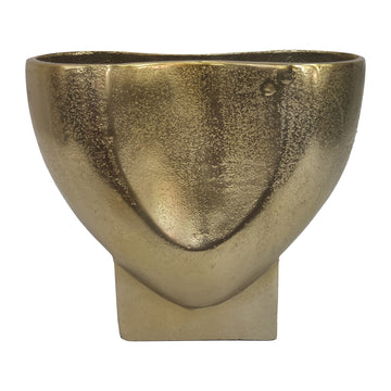 9" Abyss Arrow Shaped Metal Vase - Gold