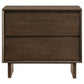 Glenwood - 2-Drawer Nightstand Bedside Table - Warm Brown