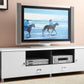 Burkett - 2 Door Engineered Wood TV Stand - White High Gloss
