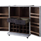 Brancaster - Wine Cabinet - Antique Ebony Top Grain Leather & Aluminum