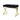 Coleen - Writing Desk With USB (Same Ac00894) - Black & Brass