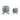 8" / 11" Knobby Footed Planters (Set of 2) - Light Blue / White