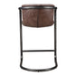 Freeman - Counter Stool Stool Leather (Set of 2) - Grazed Brown