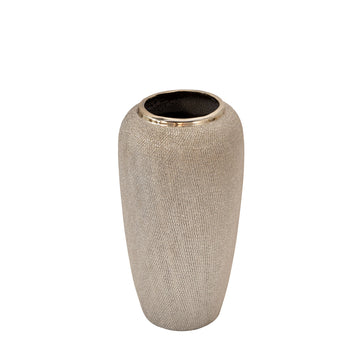 Ceramic 12" Vase Champagne