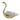 Cascade Crystal Sitting Swan With Tall Neck - Gold