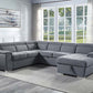 Hanley - Sectional Sofa - Gray Fabric