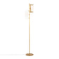 Rhonda - Floor Lamp - Gold Metal With White Shade