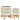 Ceramic Aztec Planter On Wooden Stand 5 / 8" (Set of 2) - Olive