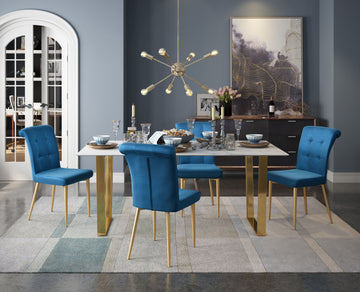 Atlas - Dining Table - White / Gold