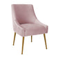 Beatrix - Velvet Side Chair - Pleated Mauve