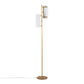 Rhonda - Floor Lamp - Gold Metal With White Shade