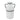 Metal Milk Bucket 18" - White