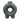 Ceramic Donut Footed Vase 7" - Teal