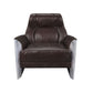 Brancaster - Accent Chair - Espresso Top Grain Leather & Aluminum