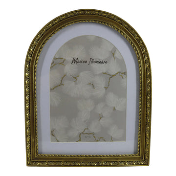 7"x9" Photo Frame Matted To Gilded Arch - Gold