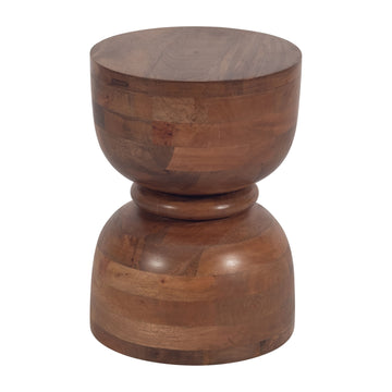 Polished Mango Accent Table - Brown