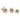 12" / 13" / 17" Hanna Gold Wall Flowers (Set of 3)