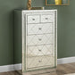 Nysa - Cabinet - Mirrored & Faux Crystals Inlay