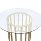 Pacheco - Dining Table - Clear Glass Top & Gold Finish