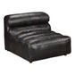 Ramsay - Leather Armless Chair - Antique Black