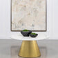 Avon - Round Marble Top Stainless Steel Coffee Table - White