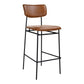 Sailor - Bar Stool - Dark Brown - Leather