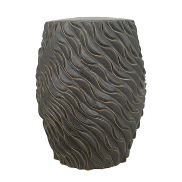 Devone Ceramic Garden Stool - Brown