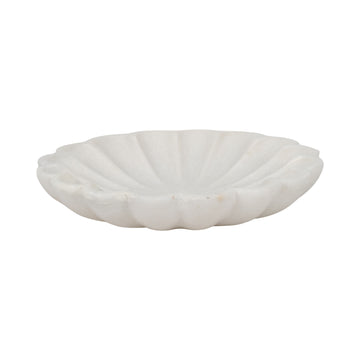 8" Hadara Marble Flower Tray - Tan